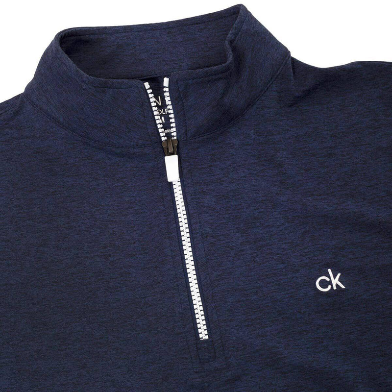 Calvin Klein Mens Striped Sleeve Newport Sweater - Navy/White - L - Golf Gift