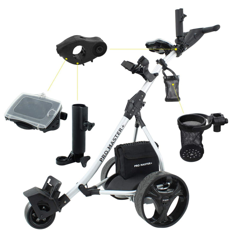 Electric Golf Trolley Digital Power Folding Cart Free Charger 36 Hole Battery - Golf Gift