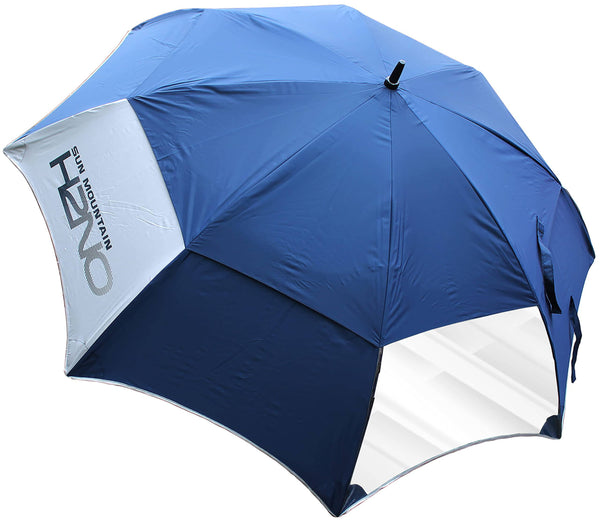 Sun Mountain H2NO Vision Golf Umbrella - 68 Inch Dual Canopy, Double Vision Window, Windproof, Waterproof, Automatic Opening, Navy - Golf Gift