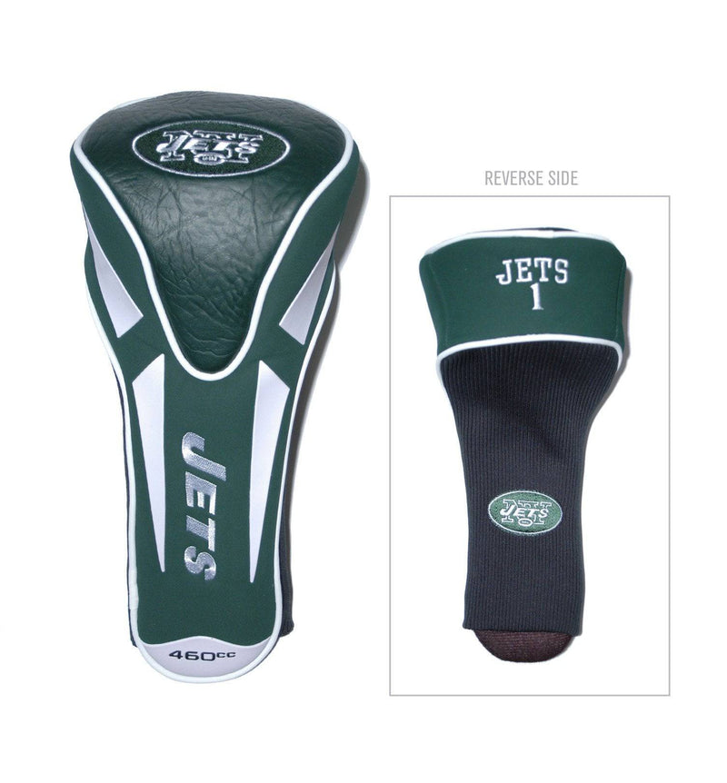 Team Golf NFL New York Jets Single Apex Driver Head Cover Golf Club Single Apex Driver Headcover, Fits All Oversized Clubs, Truly Sleek Design - Golf Gift