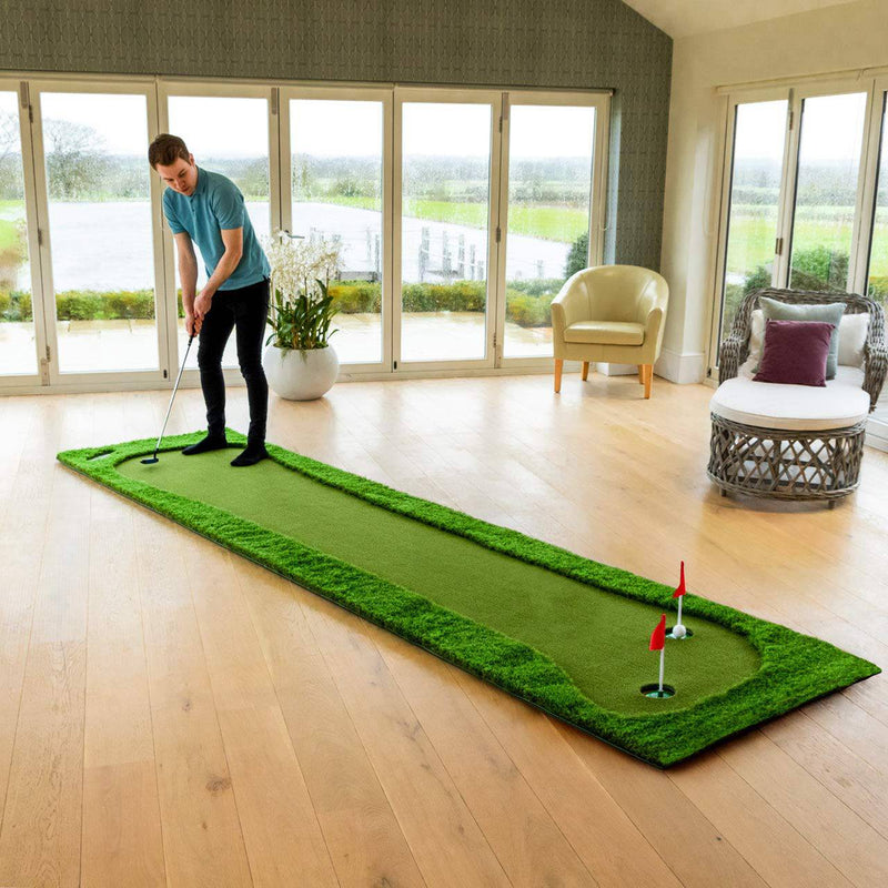 FORB Professional Putting Mat - Standard 12ft x 3.2ft or XL 13.1ft x 6.5ft - Outdoor & Indoor Golf Green Putting Mat To Help Improve Putting Skills (Standard) - Golf Gift