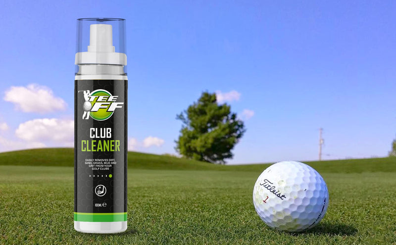 Tee Off Golf Club Cleaner | Use on Irons, Woods, Putters, Grips, Balls, Shoes and Bags, 100ml - Golf Gift