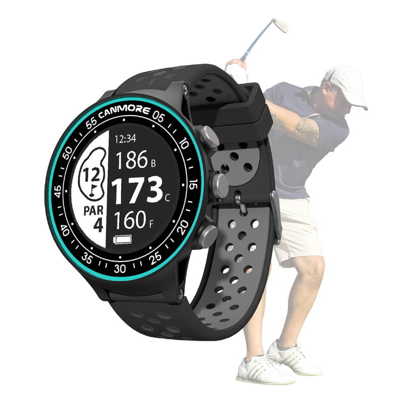 CANMORE TW411 Golf GPS Watch with Fitness Tracker, 41,000+ Free Preloaded Worldwide Course, Upgraded IC Chip, Turquoise - Golf Gift