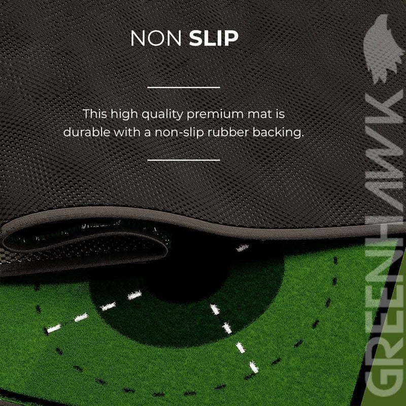 Greenhawk 3meters long Golf Putting Mat Indoor Golf, Carry Bag and Putting Cup - Perfect Aid to Simulate a green, Golf Gift - Golf Gift