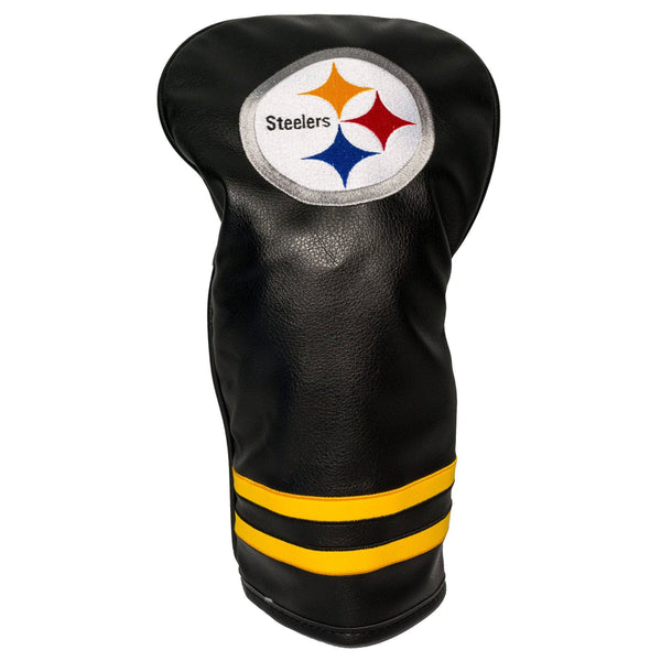 TEAM GOLF NFL Pittsburgh Steelers Vintage Driver Head Cover Vintage Driver Golf Club Headcover, Form Fitting Design, Retro Design & Superb Embroidery - Golf Gift