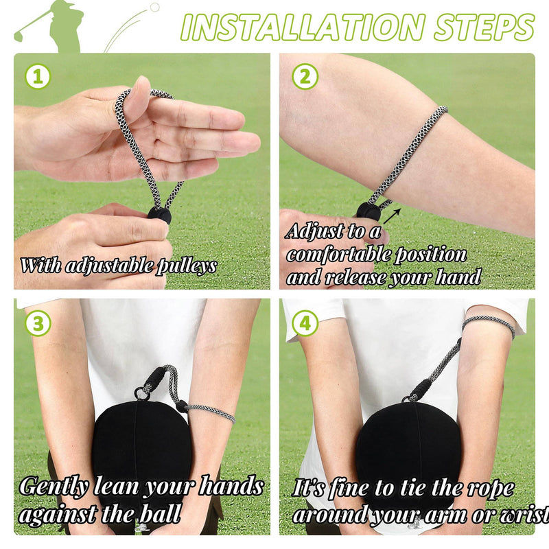 Golf Swing Trainer Aid Golf Smart Ball Golf Impact Ball Smart Assist Practice Ball Teaching Posture Correction Training Aids with Adjustable Intelligent Arm Motion Guide, Golf Gifts for Men Women - Golf Gift