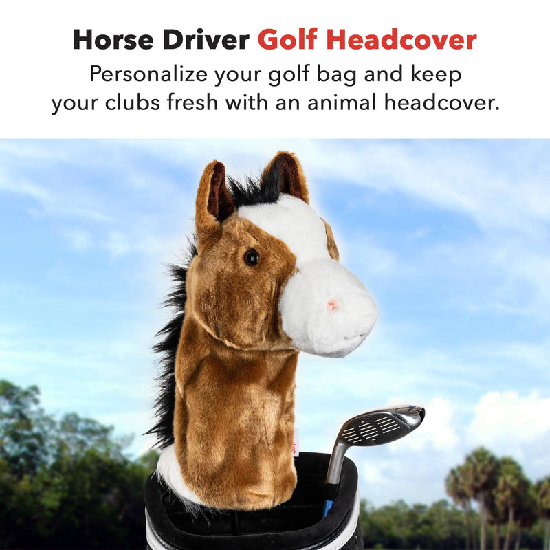 Daphne's Novely Headcover - Horse,Brown-White,P36 - Golf Gift