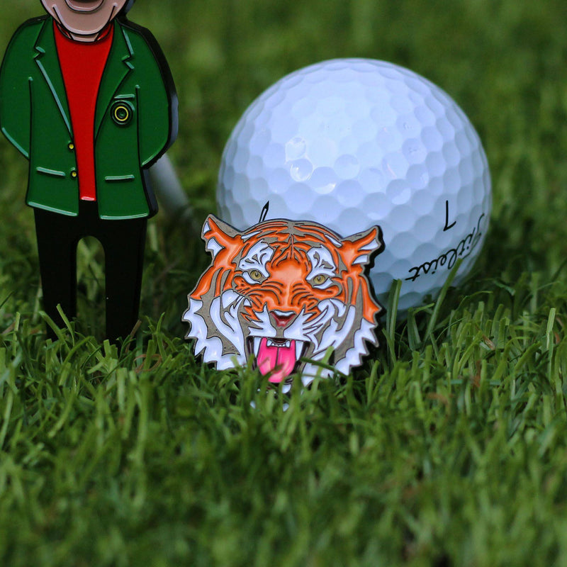 Tiger Golf Divot Tool & Ball Marker - Golf Gift