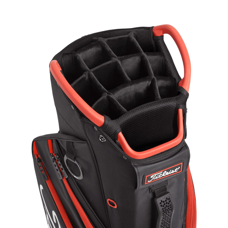 Titleist Cart 14 Golf Bag, Black/Red, One Size - Golf Gift