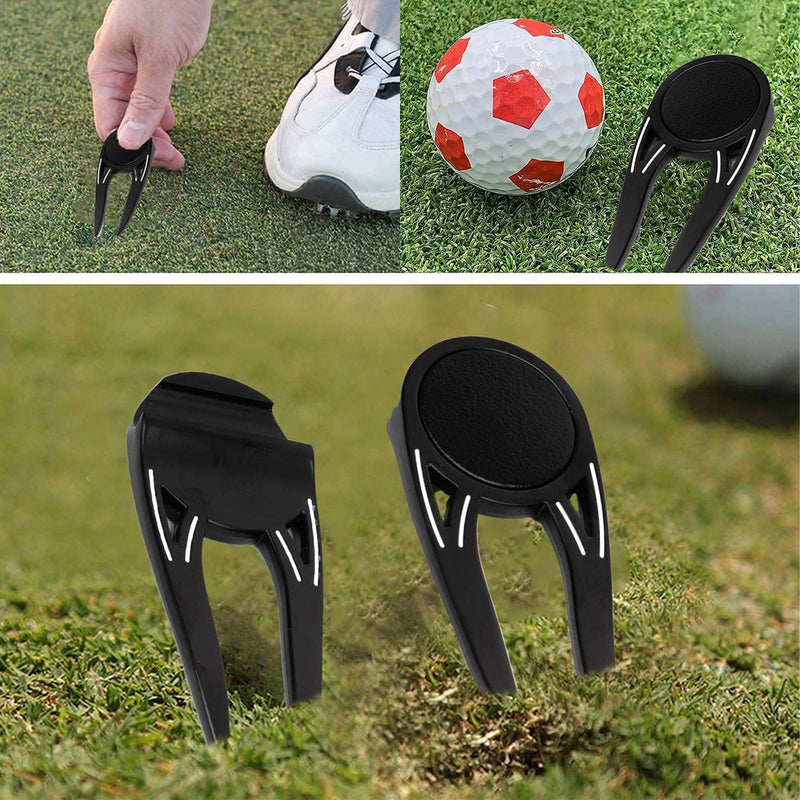 CVNRCLP Golf Double Prong Divot Tool & Pitch Mark Repair Tool - Detachable Magnetic Putting Aid with Golf Ball Marker & Bottle Opener - Perfect Accessory for Golfers - Golf Gift