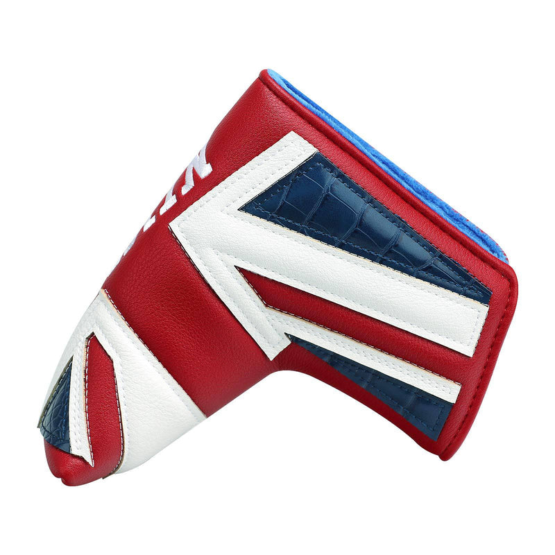 Big Teeth Golf Blade Putter Head Cover UK Flag Pattern Golf Club Protector Magnetic Closure Fit for Scotty Cameron Taylormade Odyssey - Golf Gift