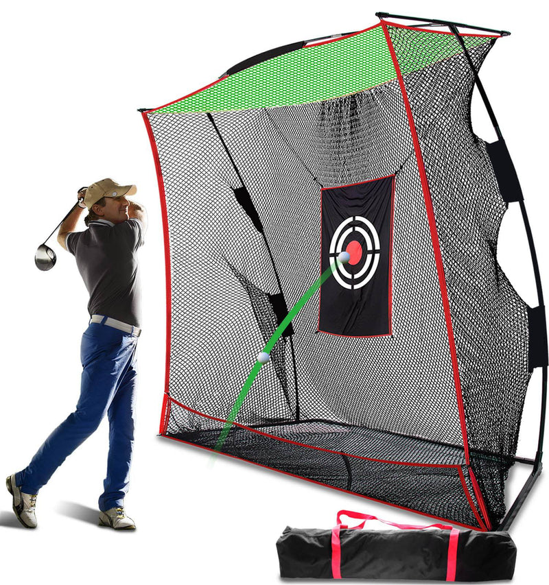 Golf Practice Hitting Nets for Backyard Driving Indoor Use Heavy Duty Practice Golf Driving Nets for Backyard Premium Portable Golf Impact Nets Cages with Frame and Net for Men - Golf Gift