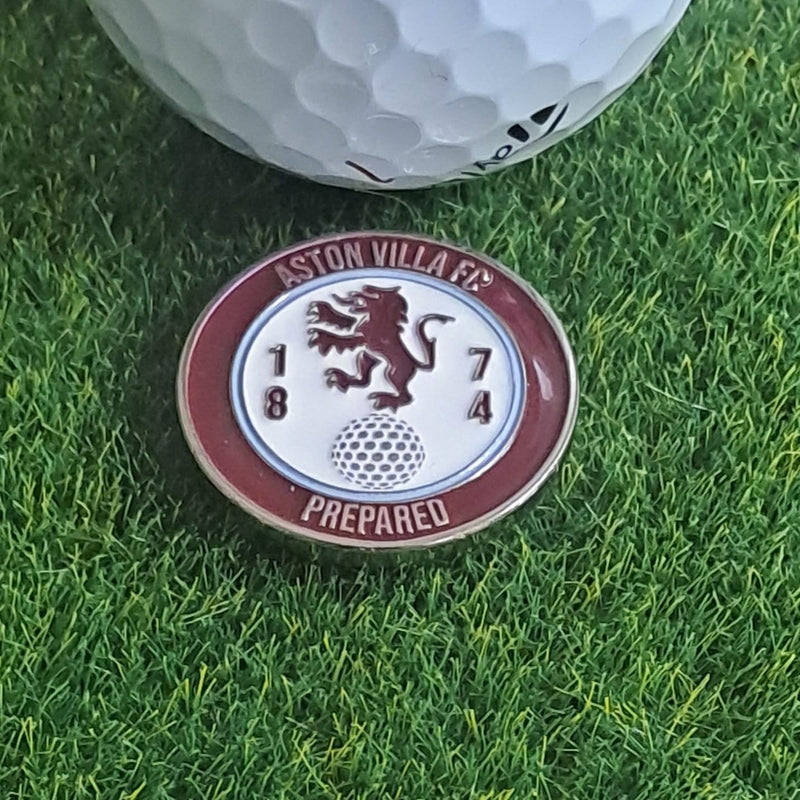Aston Villa Ball Marker with Magnetic Cap Clip