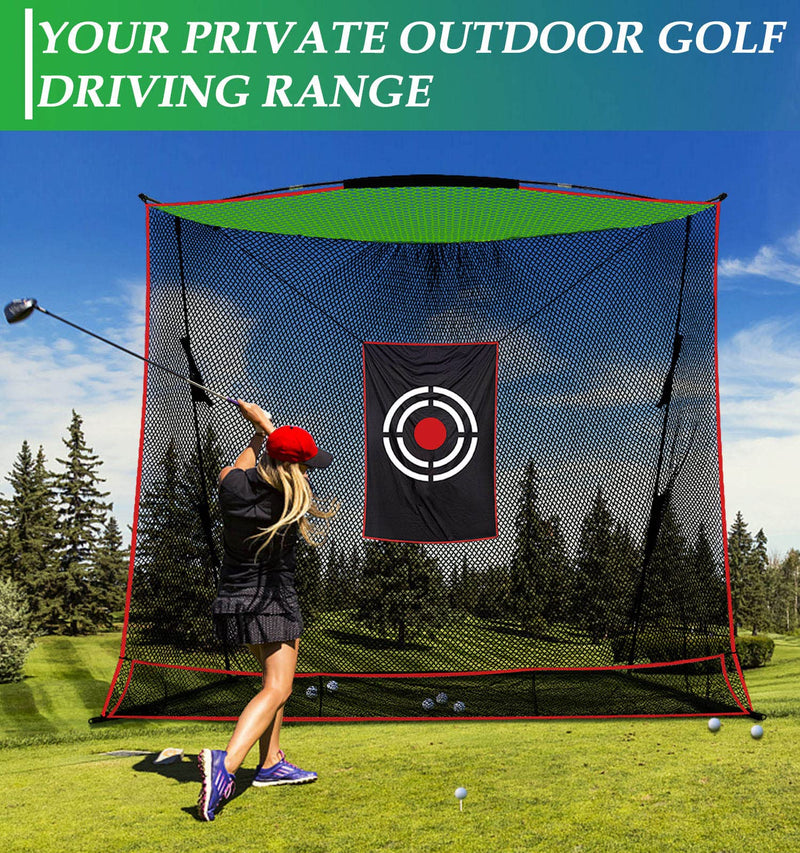 Golf Practice Hitting Nets for Backyard Driving Indoor Use Heavy Duty Practice Golf Driving Nets for Backyard Premium Portable Golf Impact Nets Cages with Frame and Net for Men - Golf Gift