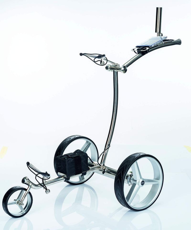 GT-R Electric Golf Trolley Stainless Steel Remote Control Including 10 Accessories - Golf Gift