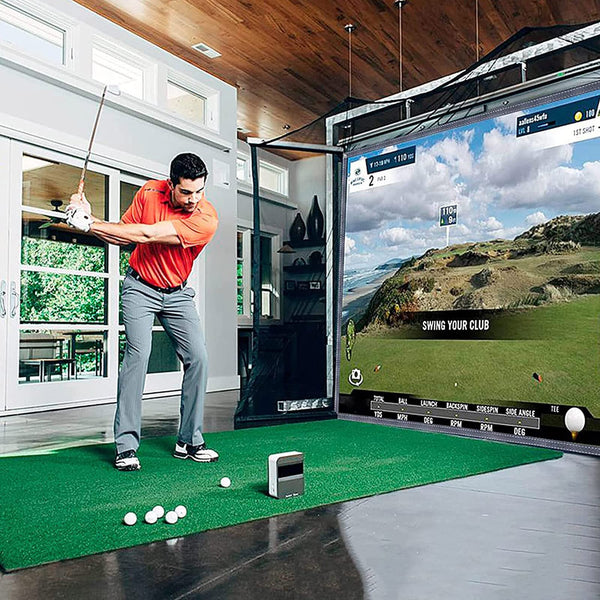 LJPZYOY Golf Simulator, 4 Sizes, Indoor Golf Simulator for Home & Commercial USE, Includes HD Impact Screen, Suitable for USE with All Golf Launch Monitors for Golf Training - Golf Gift