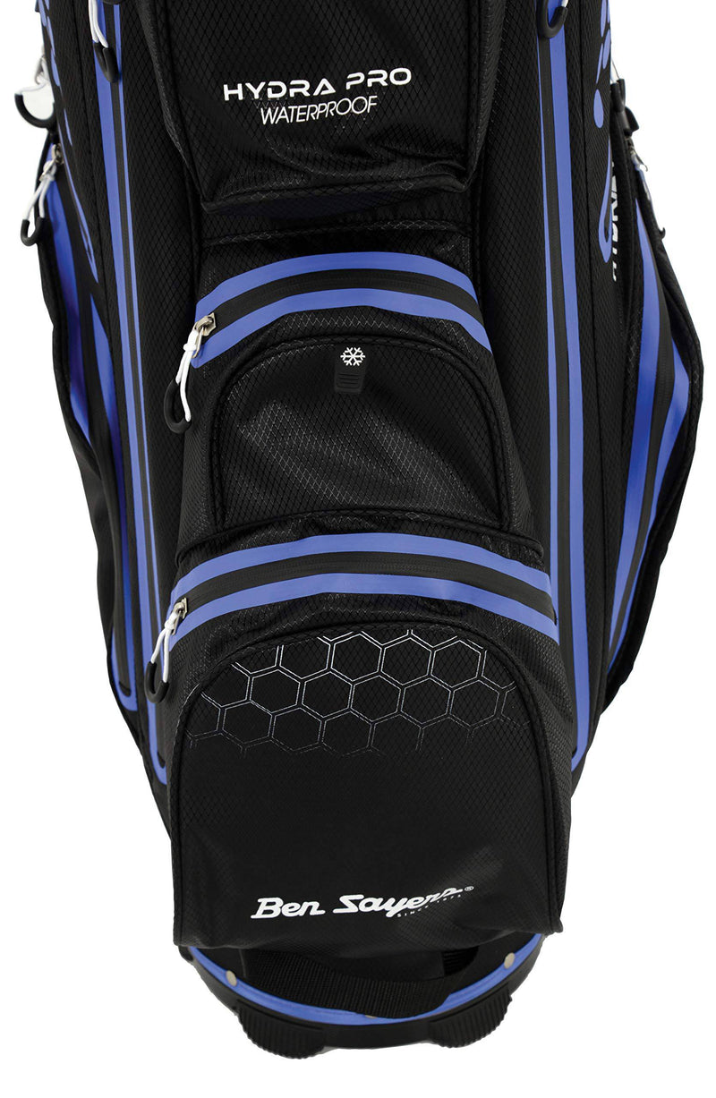 Ben Sayers Unisex's Hydra Pro Waterproof Golf Bag, Black/Purple, One Size - Golf Gift