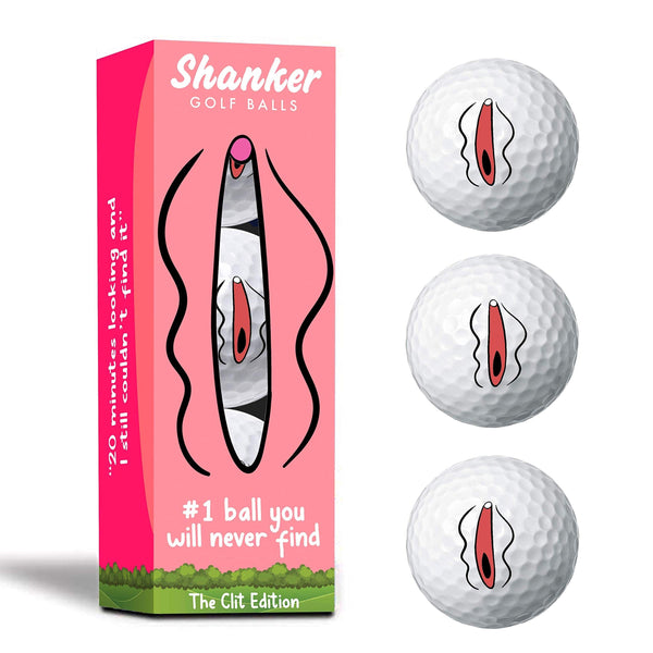 Shanker Golf Balls - The Unfindable Golf Ball - Rude Horrible Balls - Funny Joke Gift for Golfers (Sleeve of 3, Novelty, Playing Quality) - Golf Gift