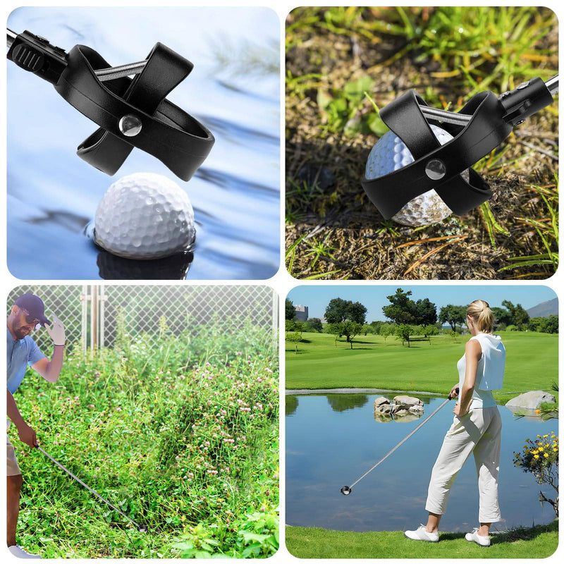 THIODOON Golf Ball Retriever Telescopic for Water with Locking Button 275CM Golf Ball Picker Upper Grabber for End of Putter Retractable Ball Retriever Tool Golf Accessories and Gifts for Men - Golf Gift