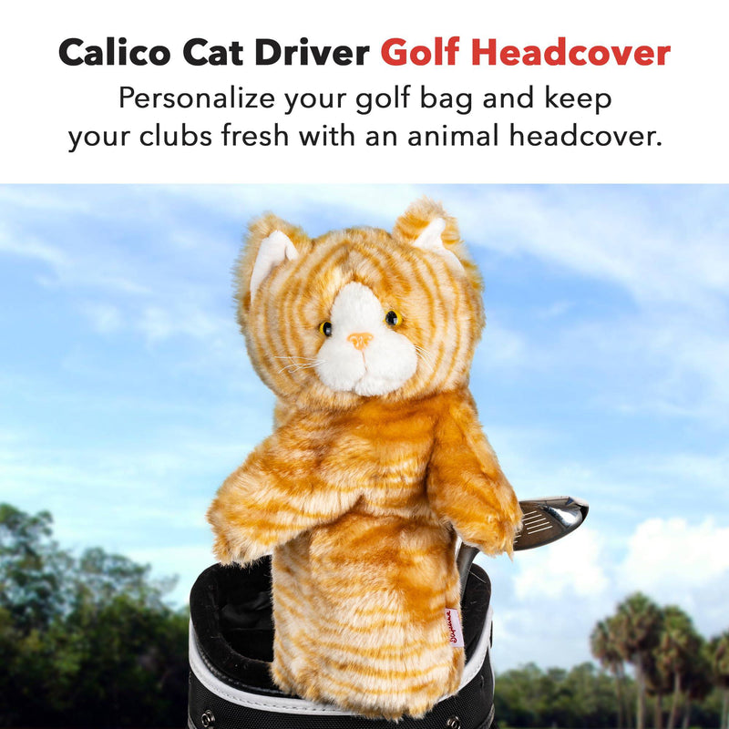 Daphne's Calico Cat Novelty Headcover, Gold - Golf Gift