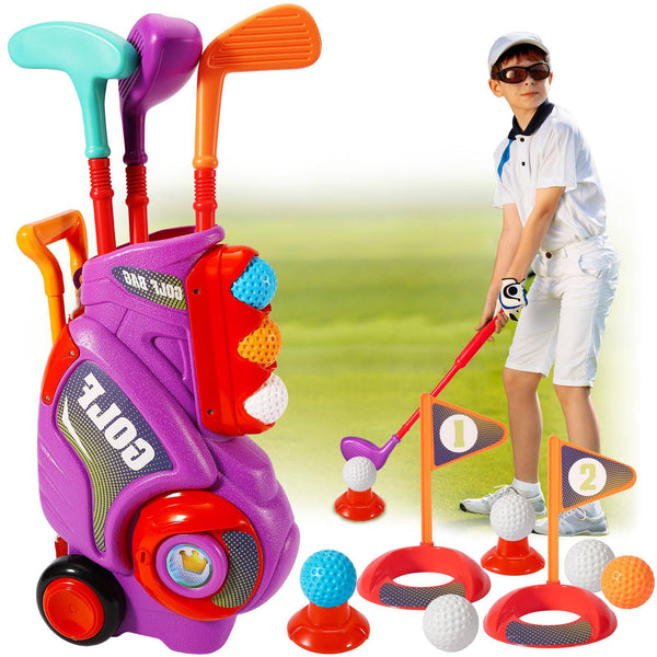 HERSITY Kids Golf Set, Garden Golf Clubs Toddler, Sports Toys Outdoor Indoor Games for Children Boys Girls 3 4 5 6+ Years Old Gifts - Golf Gift