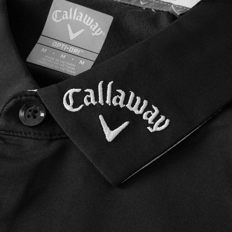 Callaway Golf Mens Chev Odyssey Polo Shirt - Caviar - L - Golf Gift