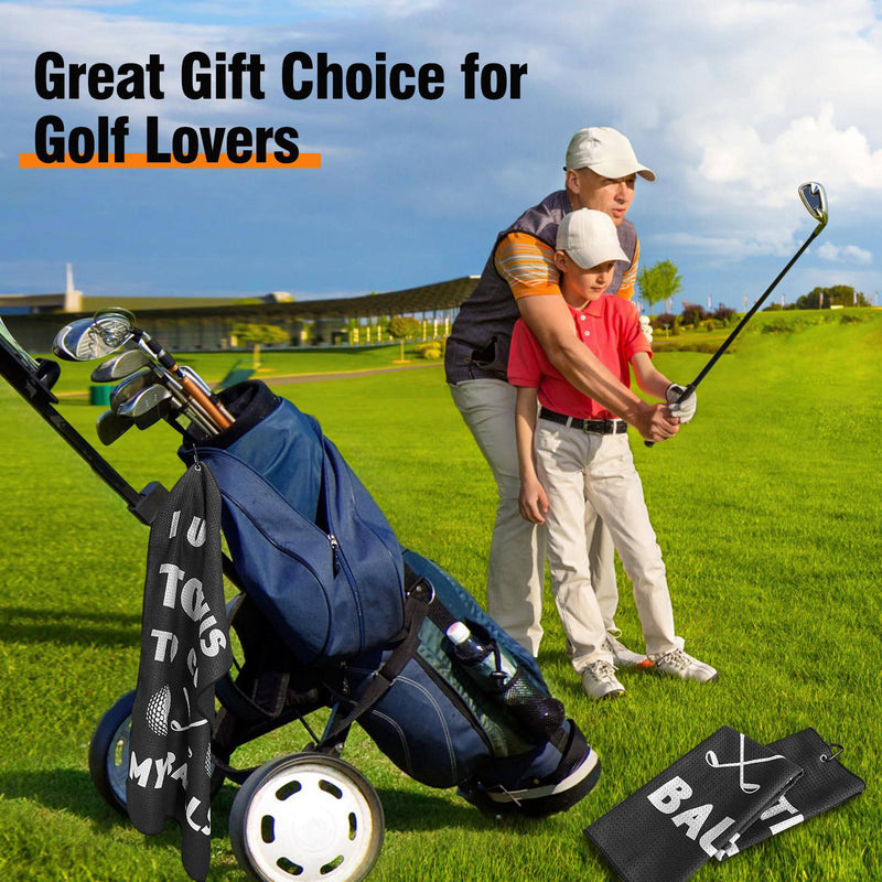 AENEE Christmas Golf Gifts for Men Dad, Funny Gifts for Men Him,Stocking Fillers for Men Golf Accessories，Golf Towel Clean Golf Balls, Mens Secret Santa Gifts for Christmas Birthday - Golf Gift