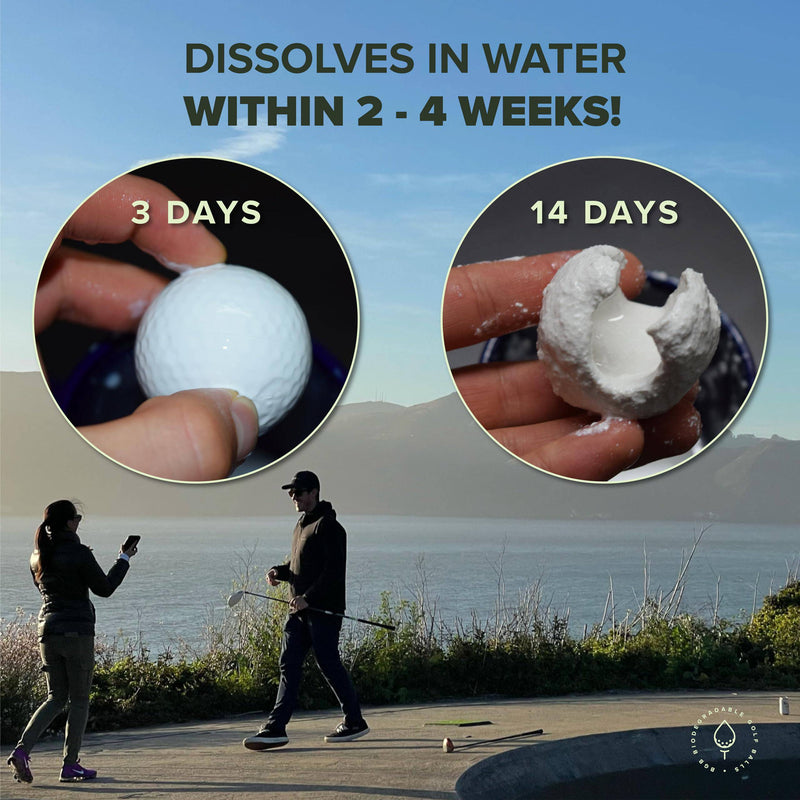 Biodegradable Golf Balls | Water Dissolvable | Eco Friendly Golf Gift | Water Soluble | Perfect for Outdoor Practice | Dissolves in 2-4 Weeks (24) - Golf Gift