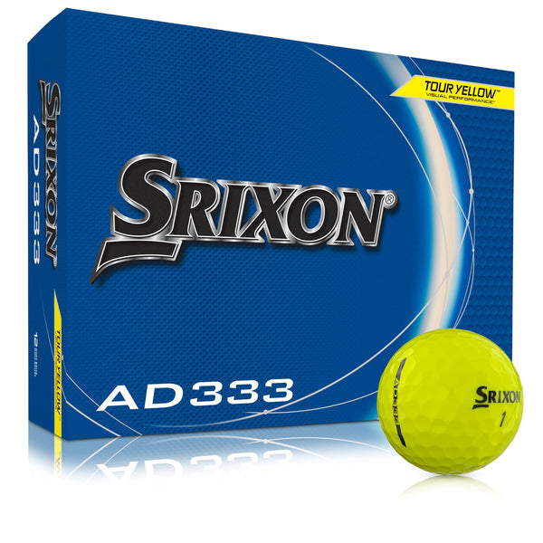 Srixon AD333 11 - High-Performance Distance and Speed Golf Balls - Low Compression - For Consistency and Control - Alignment Line - Premium Golf Accessories and Golf Gifts, Yellow - Golf Gift