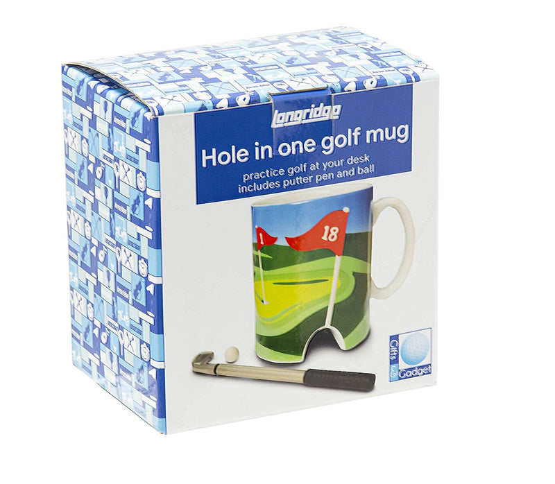 Longridge Golf Mug and Mini Putter - White - Golf Gift