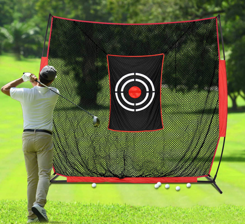 Golf Practice Hitting Nets for Backyard Driving Indoor Use Heavy Duty Practice Golf Driving Nets for Backyard Premium Portable Golf Impact Nets Cages with Frame and Net for Men - Golf Gift