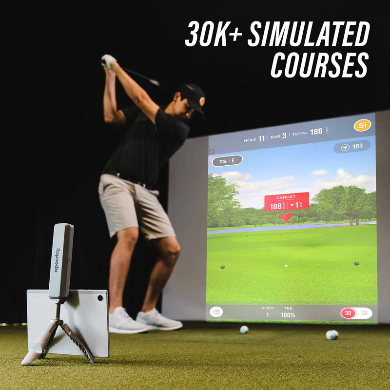 Rapsodo MLM2PRO Mobile Launch Monitor + Golf Simulator, Grey - Golf Gift