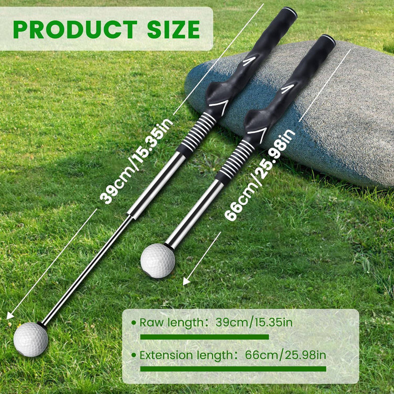 Retractable Golf Training Aid, Correcting Gesturer Training Aid for Tempo Grip Strength Practice Stick for Indoor Practice Warm-up Tempo Chipping Hitting Training - Golf Gift