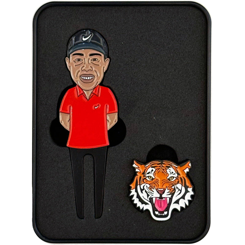 Tiger Golf Divot Tool & Ball Marker - Golf Gift