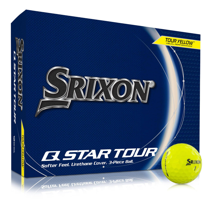 Srixon, New Q-Star Tour 5 2024 - Dozen Golf Balls - Soft Feel, Spin, Performance and Power - 3 Pieces - Urethane - Premium Golf Accessories and Golf Gifts, Yellow - Golf Gift