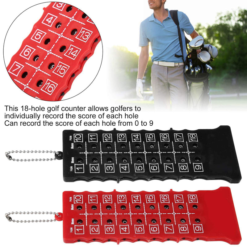 SUNGOOYUE Golf Score Counter Device, olf Stroke Counter Golf Score 2pcs 18 Hole Golf Scorecard Holder Lap Counters Accessories - Golf Gift