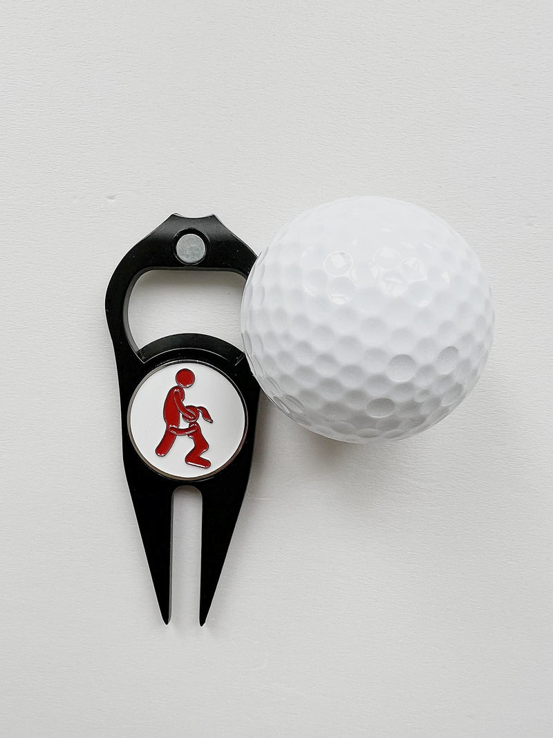 JSWLYWMTPJ 4 PCS Funny Adult Metal Golf Ball Markers Hat Clip With Magnetic for Men Women Golfer Gifts Enamel Technique - Golf Gift