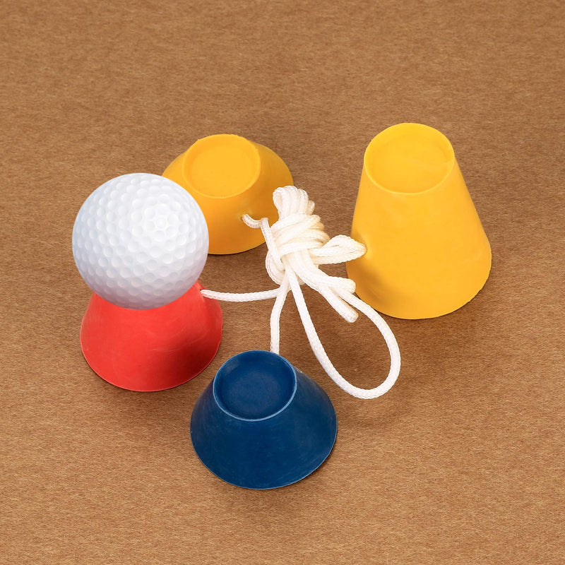 PanBeiQi Jumbo Golf Tees, Winter Golf Tees Rubber, Different Heights and Multi-Coloured - 4 Set - Golf Gift