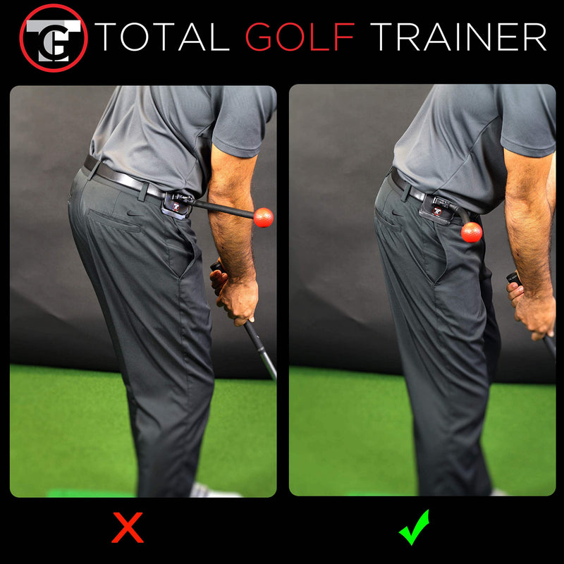 TOTAL GOLF TRAINER HIP Aid - Increases Club Speed, Power & Distance - Proper Hip Turn/Posture/Rotation - Eliminate Chicken Wing/Sliding/Early Extension - Golf Gift