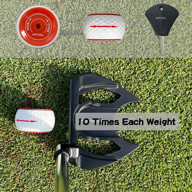 MAZEL Golf Putting Practice Ball, Golf Putter Wheel, Putting Training Balls, Putting Training Tools for More Stable&Accurate Putting - Golf Gift