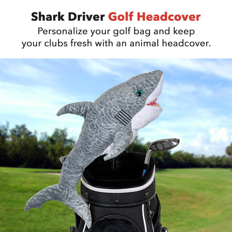 Daphne's Novely Headcover - Shark, Grey-White, Driver - Golf Gift