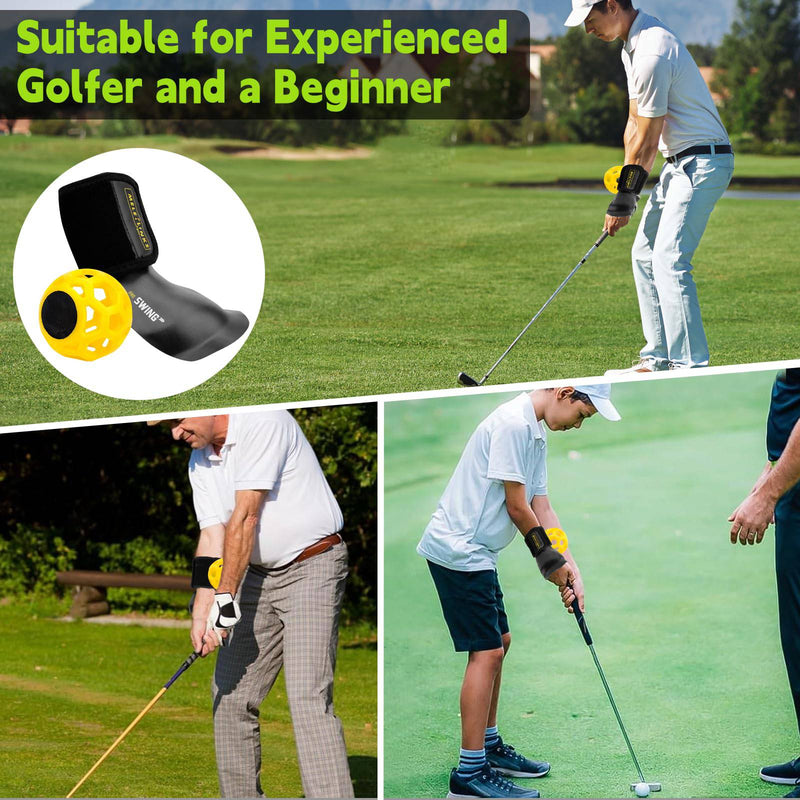 Quixion Golf Swing Trainer Ball, Golf Training Aids, Golf Swing Trainer, Golf Swing Training Aid, Smart Ball Posture Corrector With Corrective Wristband And Ball, Wrist Trainer For Golfer Beginner - Golf Gift