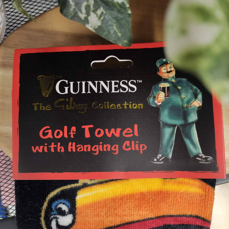 Guinness Toucan Golf Towel with Hanging Clip - Golf Gift