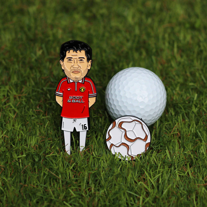 Keane & Cantona Man United Golf Divot Tool & Ball Marker - Golf Gift