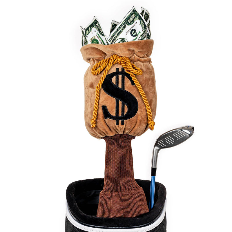 Daphne's Headcovers Money Bag Golf Headcover - Fits Up to 460cc Driver - Soft Weather-Resistant Fur - Golf Gift