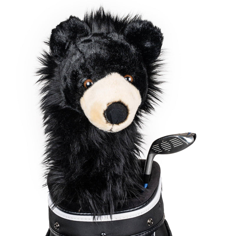 Daphne's Bear Driver/Fairway Wood Head Cover - Black - Golf Gift