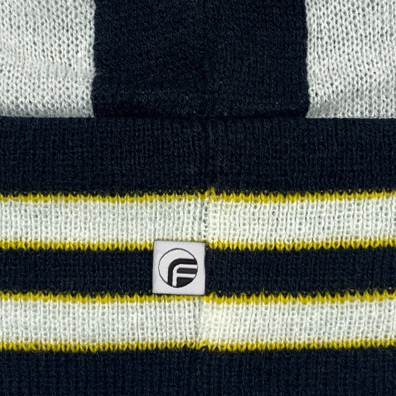 Newcastle Retro Golf Bobble Hat – Black & White 1997 Style