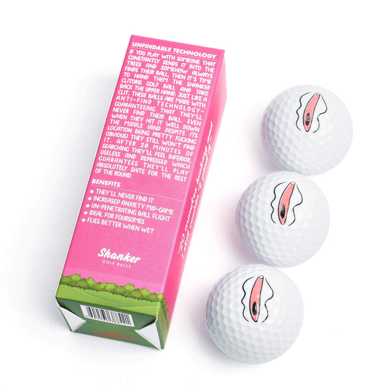 Shanker Golf Balls - The Unfindable Golf Ball - Rude Horrible Balls - Funny Joke Gift for Golfers (Sleeve of 3, Novelty, Playing Quality) - Golf Gift