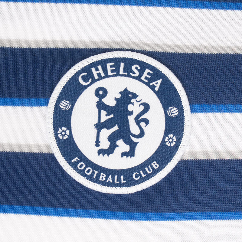 Chelsea FC Men’s Striped Golf Polo Shirt – Royal Blue