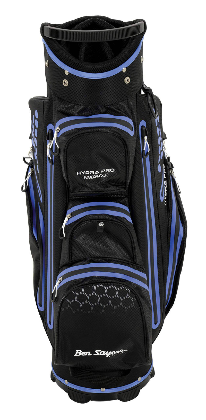 Ben Sayers Unisex's Hydra Pro Waterproof Golf Bag, Black/Purple, One Size - Golf Gift